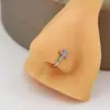 Clip de nariz en forma de U con incrustaciones de diamantes, creativo y moderno, superventas transfronterizo, joyería de nariz personalizada sin perforación europea y americana, mayoreo de perforaciones de nariz