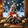 Decorações de Natal Estilo Retrô Montagem em Madeira Rena de Natal Velho Homem Vitrine de Hotel Ornamento de Mesa Pingente