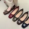 ¡Cómodo de llevar! Colección Otoño 2026: Bailarinas Retro para Mujer con Punta Baja y Detalle de Moño