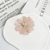 Ribete de encaje de malla de 5,5 cm, doble capa, compuesto, repujado, con cuentas, flor, para zapatos infantiles, sombreros, accesorios de ropa, ribete de encaje DIY