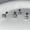 Brincos Nalan Prata Esterlina S925 Diamante Flor de Quatro Pétalas Estilo Coreano Estilo Ins Joias de Orelha M05243