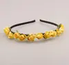 Diademas Anchas al por Mayor Diademas Bohemias de Playa con Flores de Rosa Diademas Florales de Novia Diademas Florales de Planta