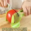 Fatiador de Limão Multifuncional Fatiador de Tomate Batata Redondo de Plástico Cortador de Frutas para Cozinha