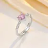 Anel de Luxo Leve Estilo Francês, Alto Padrão, Totalmente Cravejado com Micro Diamantes para Mulheres, Super Brilhante, Moderno, Requintado, Versátil, Novo Modelo, Anel de Venda Quente em Live-Stream