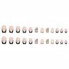Manicura dulce y fresca de corazón negro europeo y americano, uñas postizas cuadradas europeas de longitud media, piezas de manicura para el día de San Valentín, 24 piezas