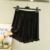 Shorts Modais Femininos de Verão Leggings Finas Roupa Exterior Borda Fungo Calças para Caminhada Menina Gordinha Plus Size Culotes