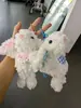 Boneca de Pelúcia Coelho Bonnie Coelho de Orelhas Longas Brinquedo Pingente de Bolsa Fofo Chaveiro Urso Morango Tiktok