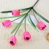 Tulipa de Simulação 5 Cabeças Mais Vendida Decoração de Casa Casamento Tulipa de Chão Única Flor Artificial de Tulipa