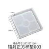 Molde de Silicona para Posavasos Holográfico Láser de Resina DIY Amapola Redondo Cuadrado Hexagonal Molde para Exhibidor Láser