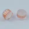 Tampão de ouvido de silicone da moda com anel de aço inoxidável de ouro 18K, tampão de ouvido transparente de hambúrguer, tarraxa anti-queda de alta qualidade