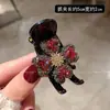 Pasador de Flor de Cuatro Hojas de Gama Alta para Mujer, Nuevo Pinza para Cola de Caballo Alta, Pasador para Media Cola de Caballo en la Parte Posterior de la Cabeza, Pasador, Accesorio para el Cabello