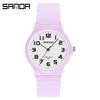 SANDA SANDA Nuevo movimiento de cuarzo tendencia estudiante deportes al aire libre cinta color caramelo reloj para hombres y mujeres 6010
