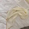 Bufanda de seda versátil de color liso arrugado para primavera y verano, para mujer, diadema elegante, pañuelo de cuello elegante, accesorio para bolso, protector de cuello, pañuelo pequeño plisado