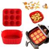 Suministro Exclusivo Transfronterizo de Juego de Bandejas de Silicona para Freidora de Aire, Bandeja para Hornear de Grado Alimenticio, Herramientas Especiales para Hornear Resistentes a Altas Temperaturas