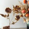 Materiais Florais para Véspera de Ano Novo Transfronteiriços, Eucalipto, Pequenas Frutas Vermelhas, Flores Artificiais Douradas para Festas de Natal e Ano Novo