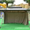 Lujo dorado doble techo malla patio exterior pabellón de cuatro esquinas aleación de aluminio caja de centinela europea carpa fabricantes