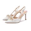 Sandalias de Mujer Huidong County 2026 con Punta Cerrada y Talón Abierto, Desmontables y Reemplazables, Versátiles, Adecuadas para Dropshipping, Tacones Altos de Punta