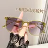 Gafas de Sol Estilo Nuevo Moda Famosos de Internet Transmisión en Vivo Ultraligeras Cara Lisa Adelgazantes Gafas de Sol para Mujer Conducción Montura Grande Gafas de Sol para Hombre