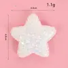 Fofo fresco desenho animado glitter estrela de cinco pontas coração adesivos de tecido acessórios presilha infantil corda de cabelo acessórios decorativos para roupas