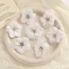 Flores artificiais, flor de cerejeira, flor de pessegueiro, acessório de cabelo de flor em tecido de seda, grampo de cabelo, flor de cabeça Hanfu, grampo de cabelo estilo antigo DIY, acessório de flor artificial