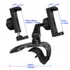 Suporte de Celular para Controle Central 360 Graus Placa de Licença Clipe de Instrumentos Suporte de Placa de Estacionamento Suporte de Celular Ajustável Multifuncional