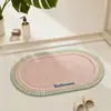 Alfombrilla de baño impresa en 3D para la entrada, felpudo absorbente de agua para el baño, alfombra de baño antideslizante de secado rápido, alfombrilla de baño suave