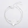 Pulseira Nova Popular Europeia e Americana Transfronteiriça Moda Simples Vazada Lótus Amor Conjunto Pulseira Separável Feminina