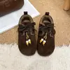Zapatos de Algodón para Mujer, Botines Retro Cortos, Botas de Encaje con Cuentas para Mujer, Forro de Felpa, Suela Plana, Botas de Nieve Modernas, Versátiles