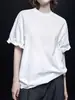Top Camiseta Blanca Holgada de Manga Corta para Mujer, Nuevo Estilo Verano 2026, Diseño de Punto, Adelgazante y Súper Elegante