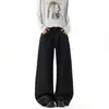 Pantalones de pierna ancha al revés para hombre, pantalones holgados de microcampana, pantalones rectos americanos versátiles de longitud al suelo, uso invertido, adelgazantes, retro, modernos, marca