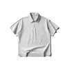 Camiseta tipo polo de manga corta Patchwork Retro Simple Estilo Japonés Nanxia Verano Versátil Casual Top de Camiseta Tendencia