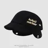 Novo chapéu de sol casual simples para bebê, chapéu de pescador de outono para crianças de comércio exterior com letras bordadas, chapéu de aba larga para meninos e meninas