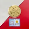 Concha de Agua Oro Puro 999 Serie de Monedas Grandes Adorno de Fortuna Artesanía Chapada en Oro para Regalos Navideños Venta al por Mayor