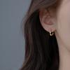Pendientes de plata de ley 925 con hebilla de oreja Mobius para mujer, estilo nicho irregular, 2022
