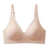 Sujetador Push-Up y Expansión para Busto Pequeño, Copa Fija, Sujetador Sin Costuras, Escote Profundo en V, Sin Aros, Sujetador de Soporte Suave de Gelatina Fina