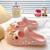 Zapatillas Retro Dulces Geniales Mary Jane de Lujo Ámbar Mariposa de Punta Cerrada, Zuecos Frescos Versátiles de Verano EVA
