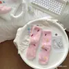 Calcetines de dormir de felpa de visón para otoño e invierno, calcetines de coral cálidos, calcetines de tubo para niños, gruesos, lindos, para casa
