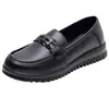 2026 Nuevos Zapatos de Madre de Cuero Suave y Suela Suave para Personas de Mediana Edad y Mayores, Zapatos de Vestir Cómodos para Primavera y Otoño, Zapatos de Trabajo para Mujer, Antideslizantes