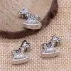 16X15X6Mm 2.9g Cruz Antigua de Plata Popular Transfronteriza Accesorios DIY Caballo Mecedora Cuentas de Agujero Grande