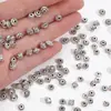 Acessórios de joias faça você mesmo liga espaçador em forma de borboleta espaçador contas espaçador suporte de flor espaçador reto contas espaçadoras pingente produto semi-acabado pulseira colar de corda