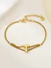 Nuevo Anillo de Acero Inoxidable al por Mayor Transfronterizo 26 Letras Inglesas Anillo de Doble Capa Pulsera Chapada en Oro
