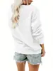 Suéter Holgado Casual Cómodo para Mujer Otoño e Invierno con Estampado de Corazón Cuello Redondo Grueso
