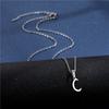 Joyería al por mayor transfronteriza Collar de la suerte con letra para mujer Acero inoxidable brillante 26 letras Collar de cadena para clavícula