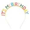 Diadema para Fiesta de Cumpleaños Es Mi Cumpleaños Aceite Goteando Letras de Colores Corona de Cumpleaños Tocado para Niña Accesorios para el Cabello