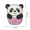 Tigela de Sobremesa Doce com Patch Bordado de Panda Coroado Patch Fofo de Cabeça de Panda para Roupas, Sapatos e Chapéus Infantis Patch de Reparo de Furos