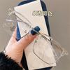 Novo 2024 Armação de óculos para miopia caixa TR90 estilo coreano linha de sobrancelha personalizada óculos lisos com luz azul anti-luz azul