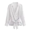 Exportación Transfronteriza Ropa de Mujer Moda Otoño e Invierno 2025 Estilo Europeo y Americano Tirante Asimétrico Manga Larga Estilo Perezoso Camisa Chic