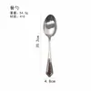 Set Creativo de Cuchillo, Tenedor y Cuchara de Acero Inoxidable con Borde Festoneado para Cocina Occidental de Hotel, Cuchillo y Tenedor para Bistec, Cuchara y Tenedor para Postre, Cuchara para Yogur, Cuchillo para Pescado, Tenedor para Pescado
