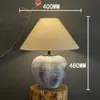 Vaso de Argila Estilo Wabi-Sabi Japonês Lâmpada de Mesa Vintage para Sala de Estar Quarto Mesinha de Cabeceira Modelo para Quarto Hotel Casa de Hóspedes Ornamento de Designer