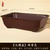 Maceta Rectangular Pequeña de Resina para Uso Doméstico, Cerámica de Imitación Arena Púrpura, Adecuada para Plantas Verdes, Bonsái de Árbol de Banyan, Venta al por Mayor